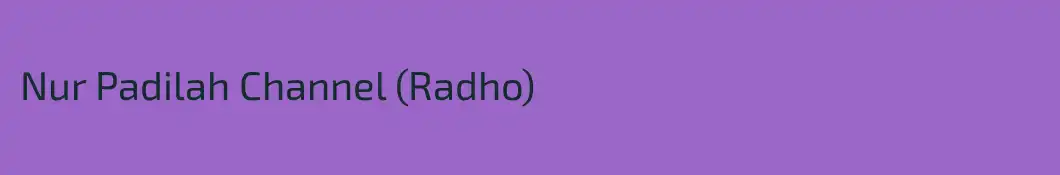 Nur Padilah Channel (Radho)